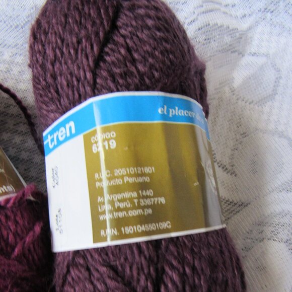 Lot 3+ sks Tren Andes yarn, 100g each,40% alpaca, made in Peru - Picture 4 of 5